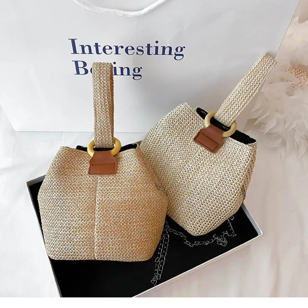 ner Women Bags Woven Handbag Summer Bucket Crossbody Chain Shoulder Bohemian Female Handmade Rattan Tote 250514