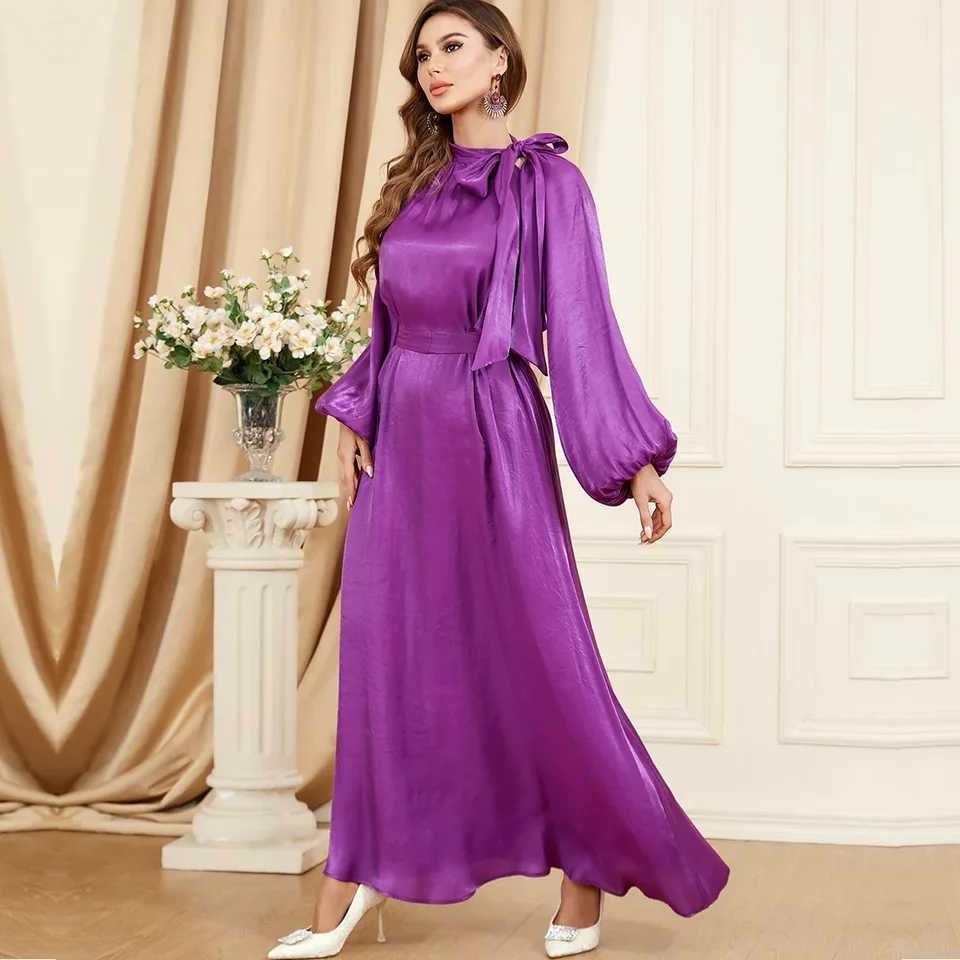Spring Party Evening Abaya Lantern Slve Dress Women Muslim Moroccan Kaftan Ramadan Jalabiya Islam Dubai Arabic Kaftan Robes X250514
