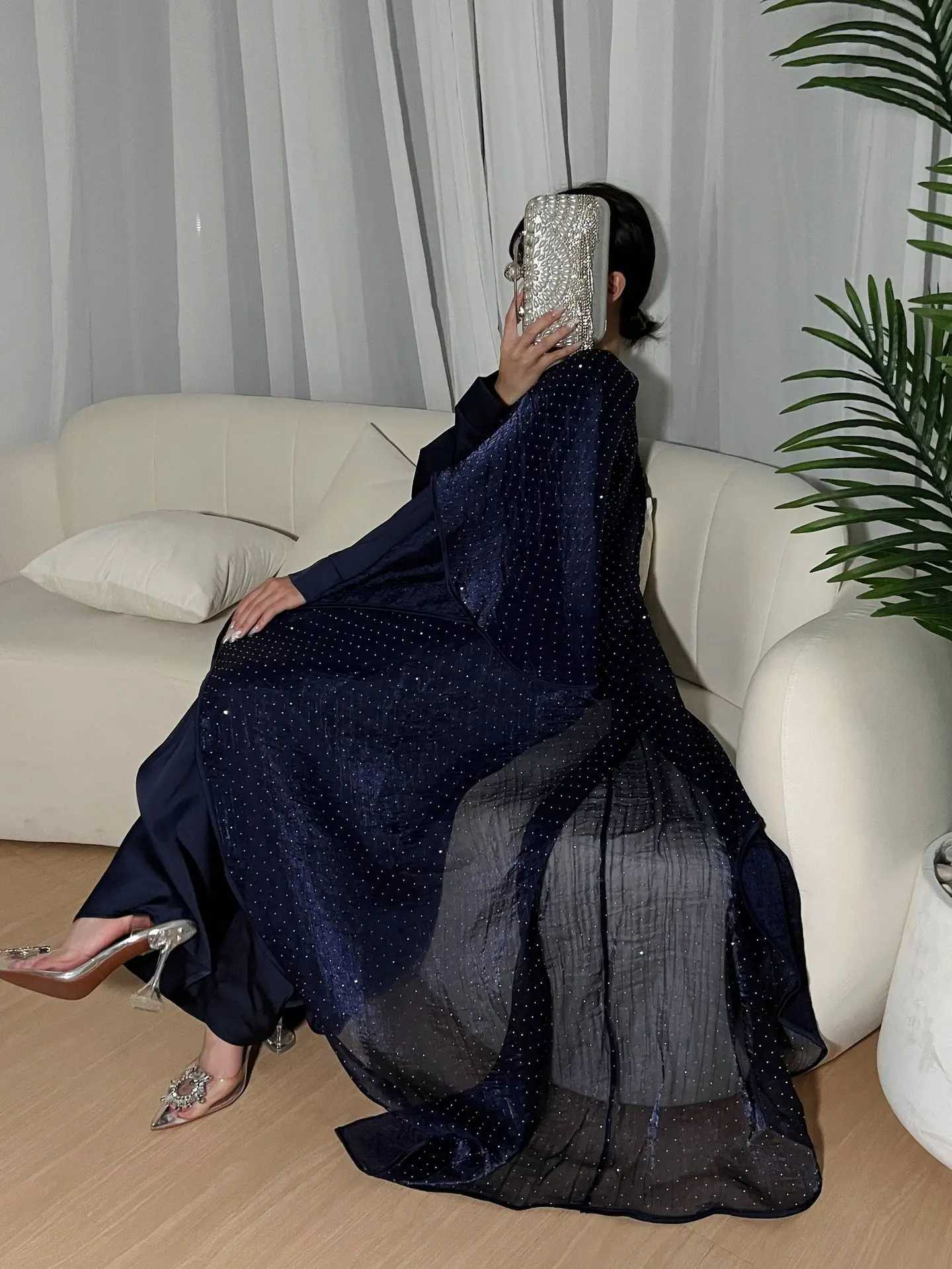 Eid Djellaba Luxury Dubai Abayas for Women Muslim Set 2 Piece Dress Ramadan Cloak Cape Khimar Jalabiya Turkey Kaftan Ka Robe X250514