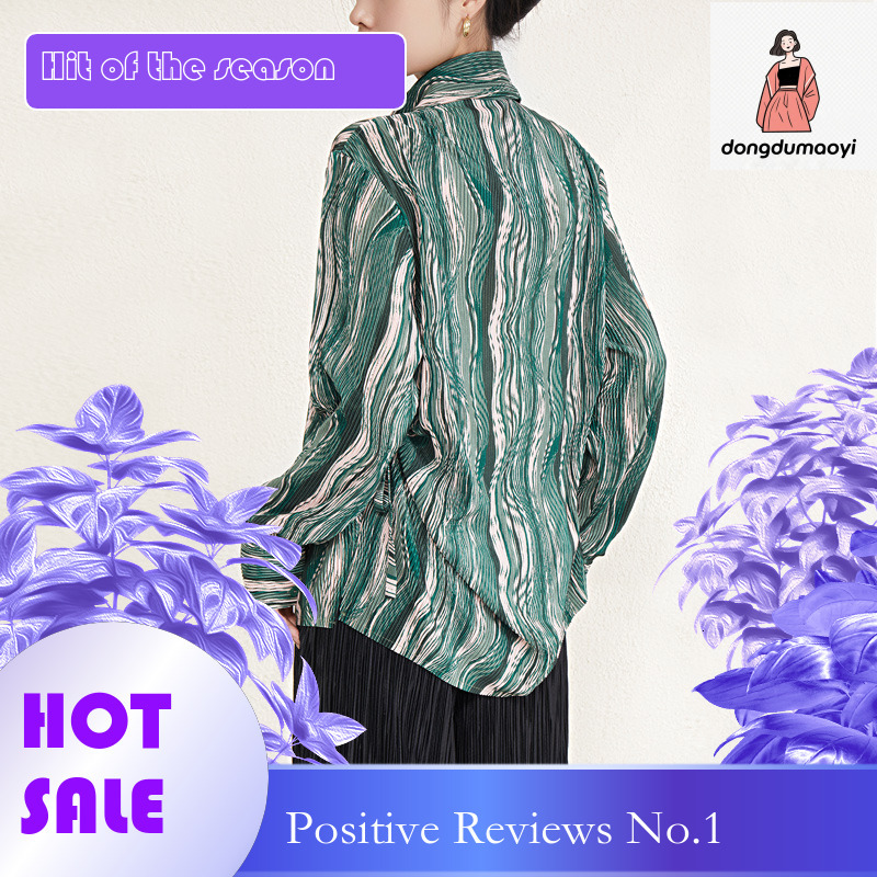 dongdumaoyi French green long sleeved shirt, women's 2025 pleated new design, niche and non collision top