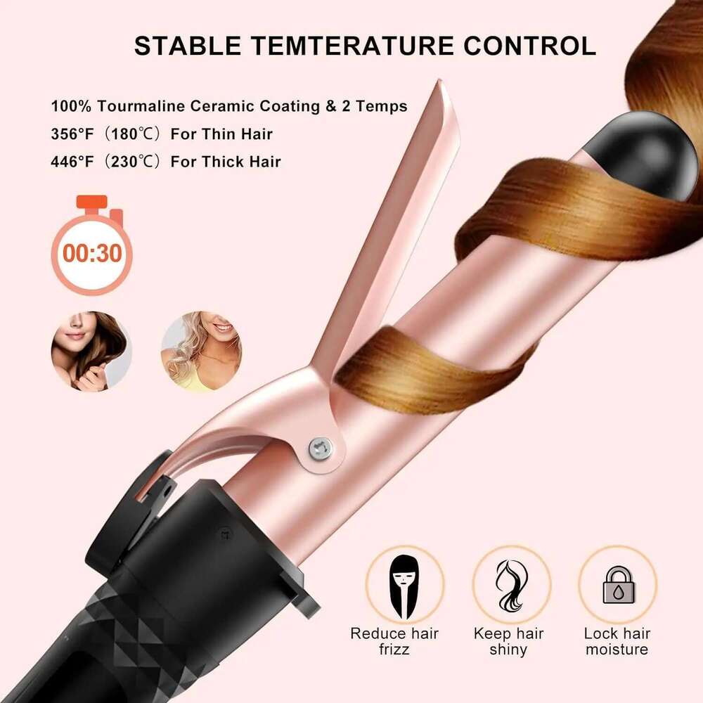 Professional Set 5 in 1 Waver Curling Iron Interchangeable Triple Barrel and Electric Brushes for Hair Tools
