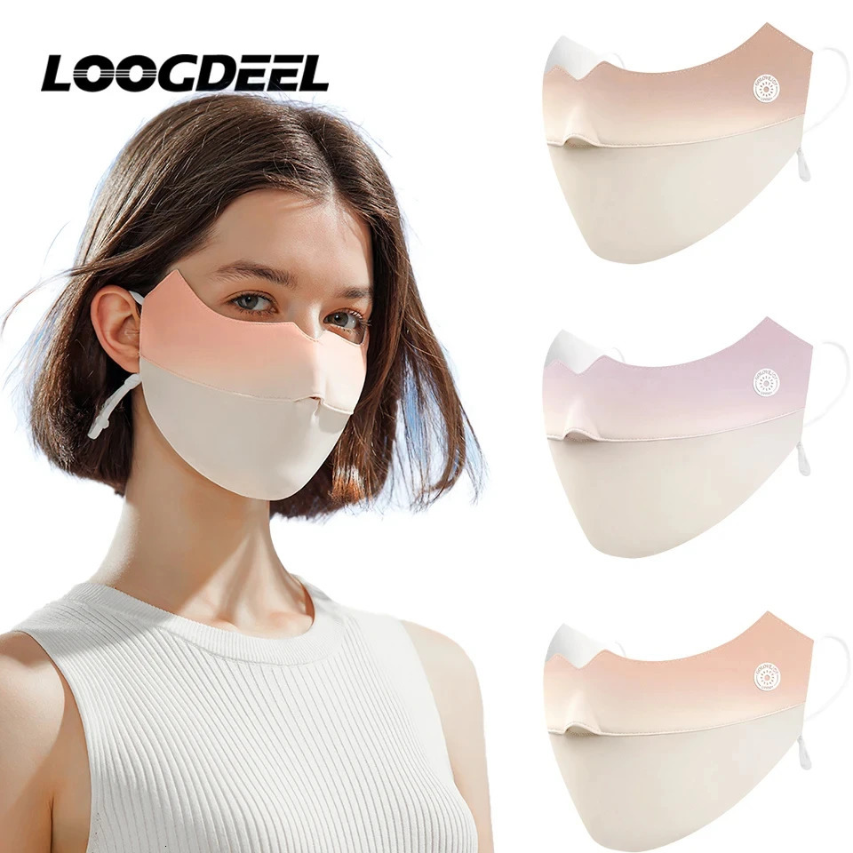LOOGDEEL UPF50 Sun Protection Ice Silk 3D Face Mask Women Cycling Anti-UV Breathable Bandana Hunting Running Sport Mask Scarf 250514