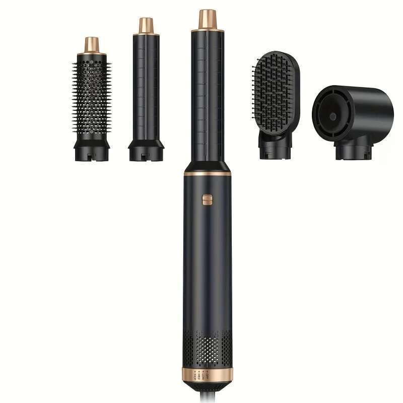 5-in-1 Hair Styling Brush, 800W Detachable Hot Air Curler with Negative Ion Technology, 220V British Plug Kipozi hair curler