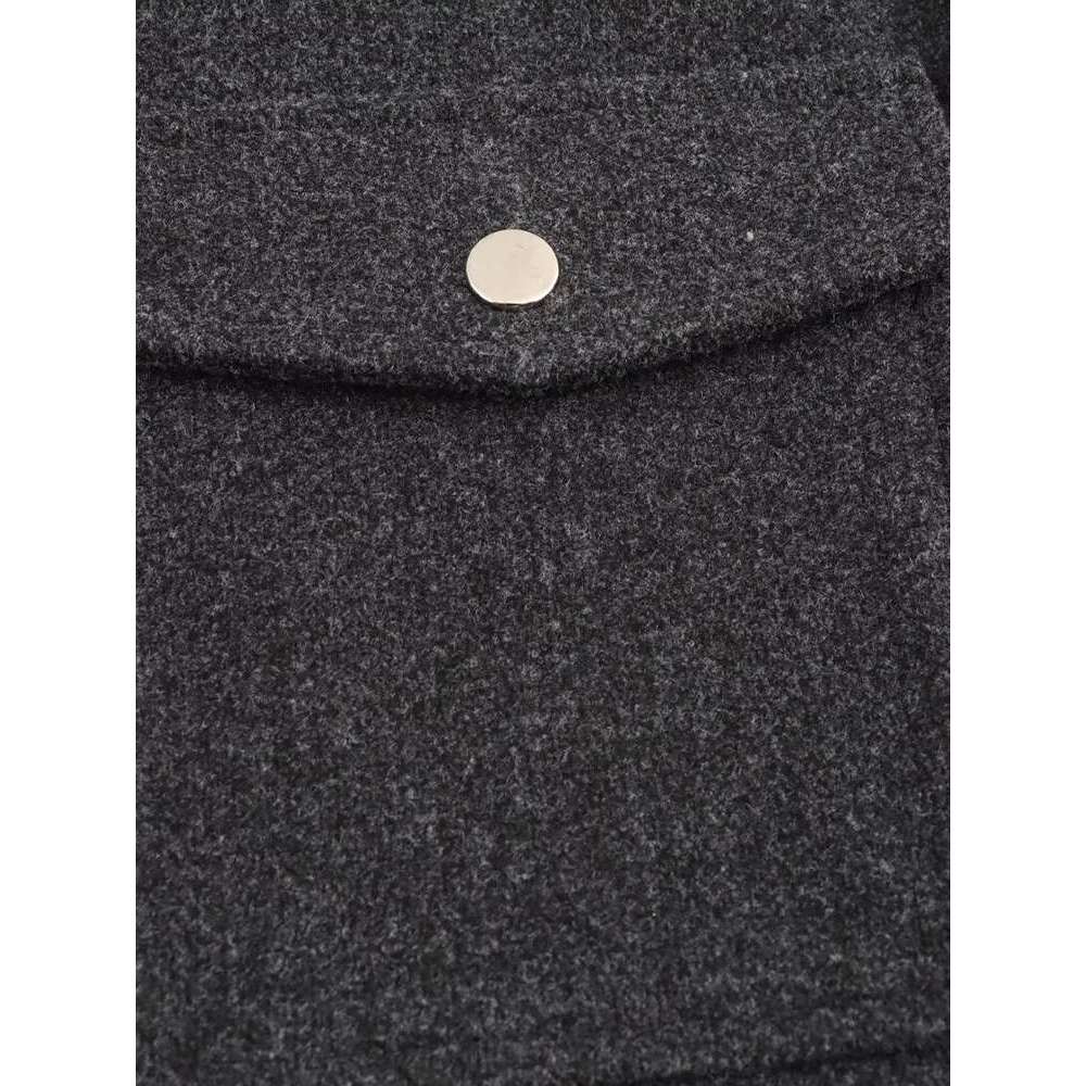 New women's clothing European and American style fashionable simple versatile double pocket short woolen jacket