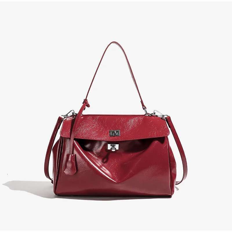 Brand Ladies Designer Hand Commuter Tote Bag 2025 New Fashion Large Capacity Red Black Women's Single Shoulder Crossbody Bags