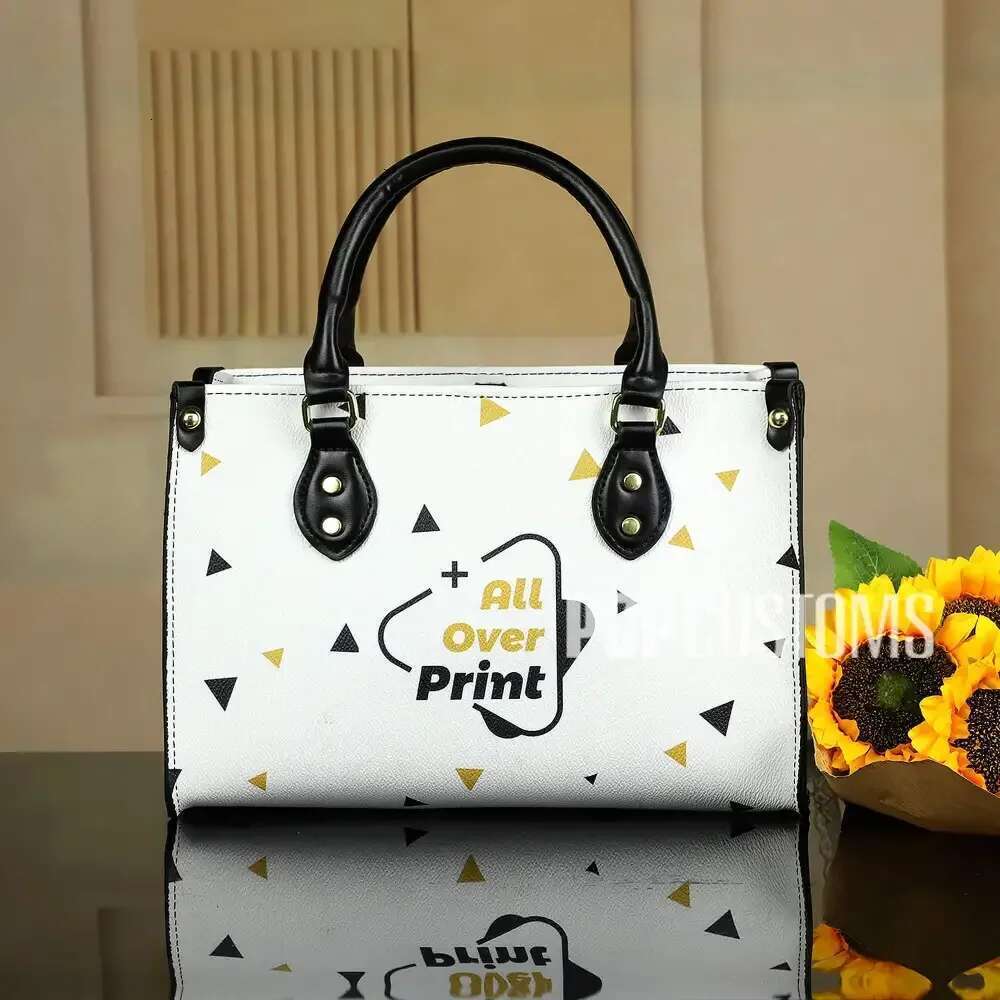 Personal Customize New Version Women PU Handbag Adjustable Shoulder Strap Bag All Over Printing Customized Style