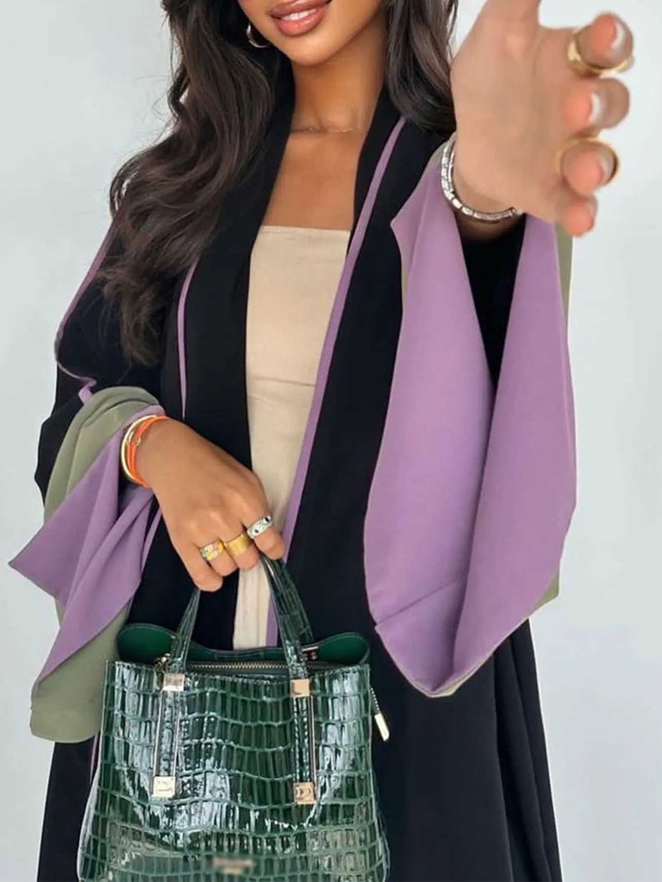 Fashion Colour Blocking Abaya Kimono Dubai Muslim Cardigan Abaya Women Casual Robe female Islam Clothes Out Kaftans Women Jilbab X250514