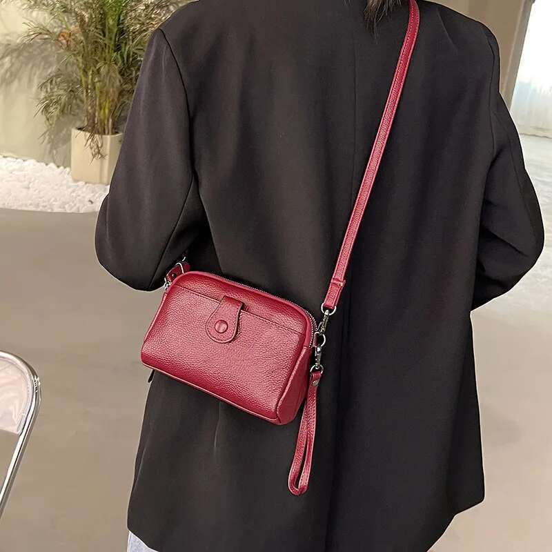 Genuine Leather Shoulder New Casual Female Small Crossbody Bags For Women Cell Phone Bag Day Clutches