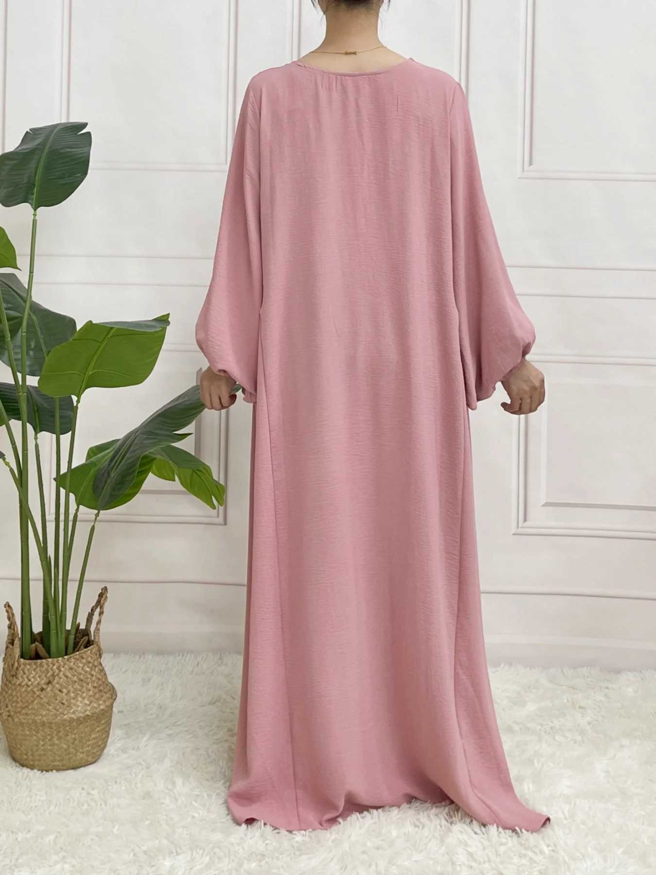 Ballslve Abaya Modesty LongSlve Cute Dress Muslim Soft Summer For Women X250514