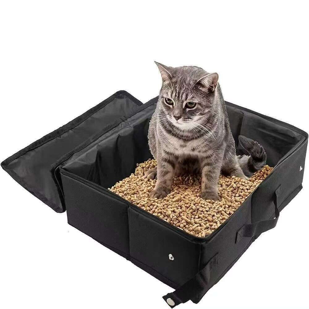 Cat outdoor portable foldable large waterproof enclosed supplies dog pet cat litter storage box