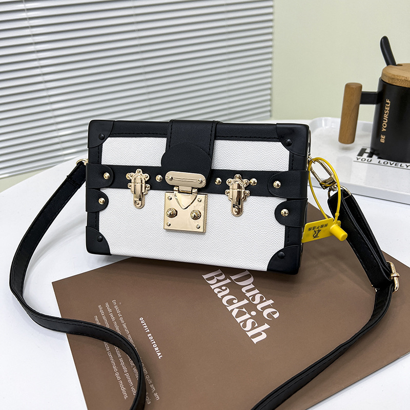 free shipping shoulder bags New Fashionable outdoor casual Crossbody Distressed black white Bag for woman