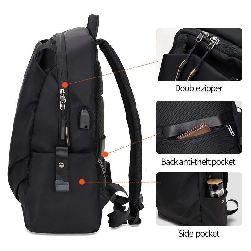 Heroic Knight Men's Business 15.6 Inch Laptop Casual Fashion Travel Backpack Waterproof College Mochila