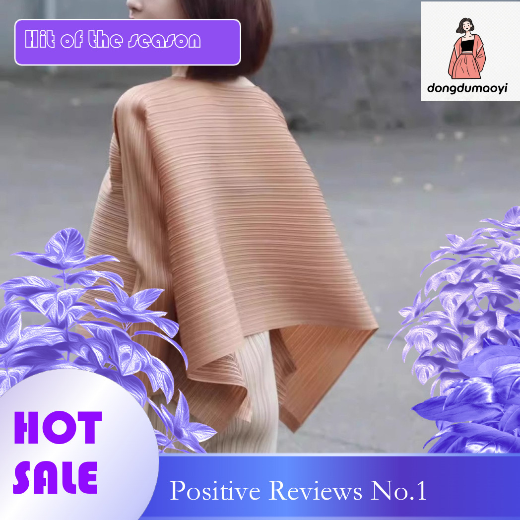 dongdumaoyi Miyake irregular long sleeved top spring and autumn new style round neck slimming pleated t-shirt for women
