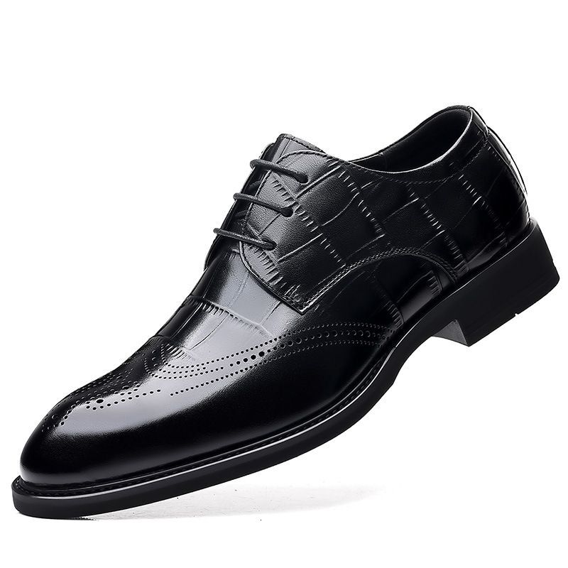 Men's new formal business first layer cowhide men's leather shoes