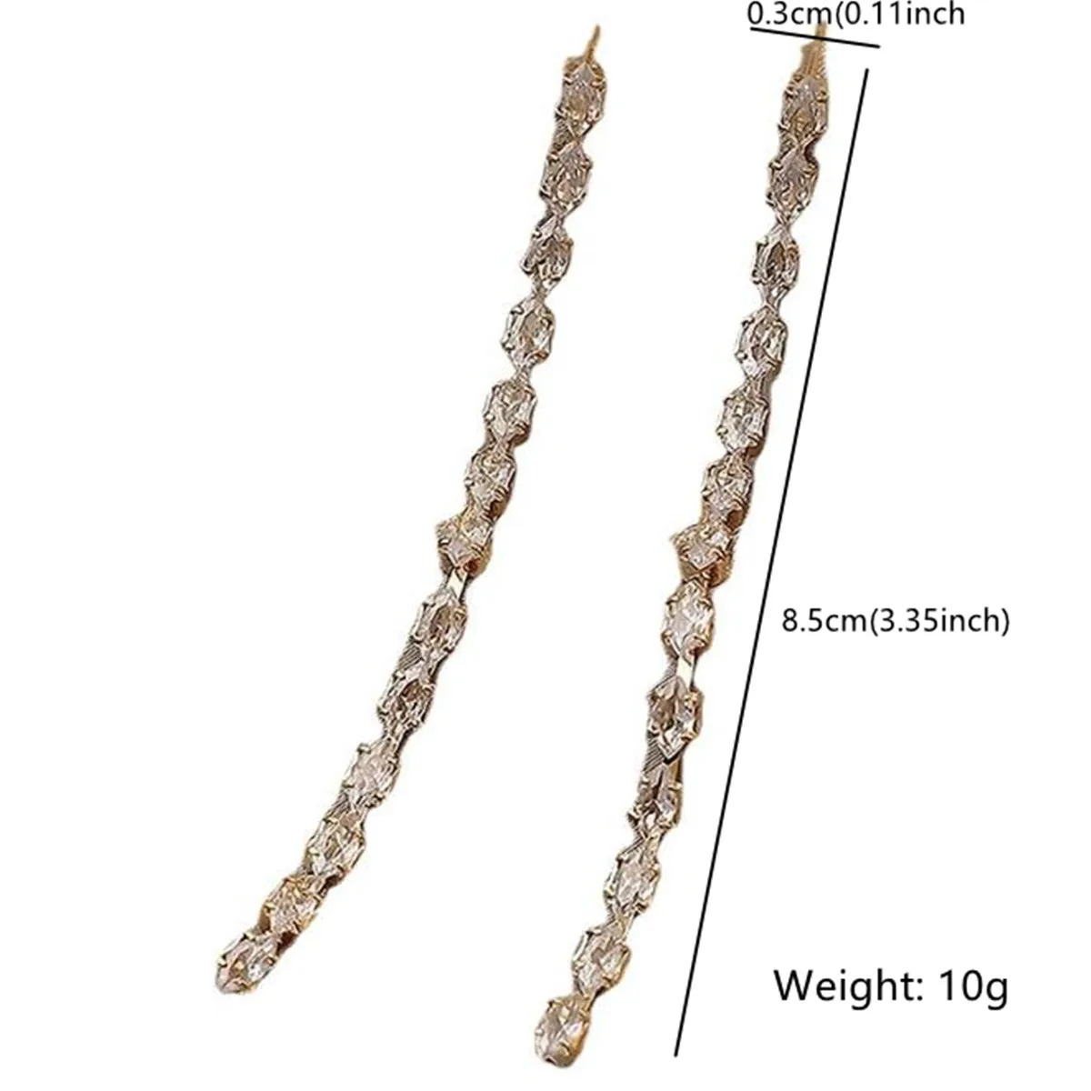 FYUAN Simple Geometric Zircon Crystal Earrings for Women Gold Silver Color Long Tassel Dangle Earrings Party Weddings Jewelry 250513