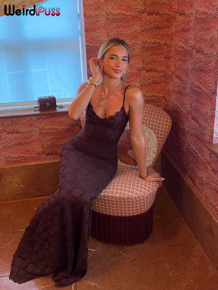 Weird Puss Jacquard Elegant Dress Women Low-Neck Sexy Cleavage Backless Sleeveless Nightout Club Party Classic Chic Long BodyconXJ250514