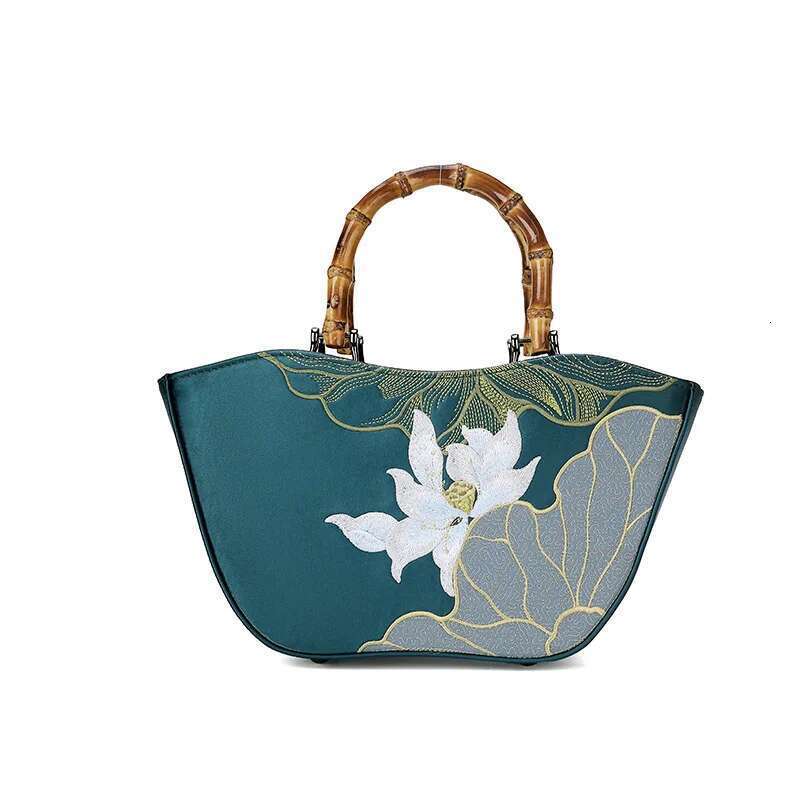 2024 Fine Embroider Women's Handbags Vintage Chinese Style Bamboo Joint Handbag Wedding Prom Party Evening Bag Ladies Clutches
