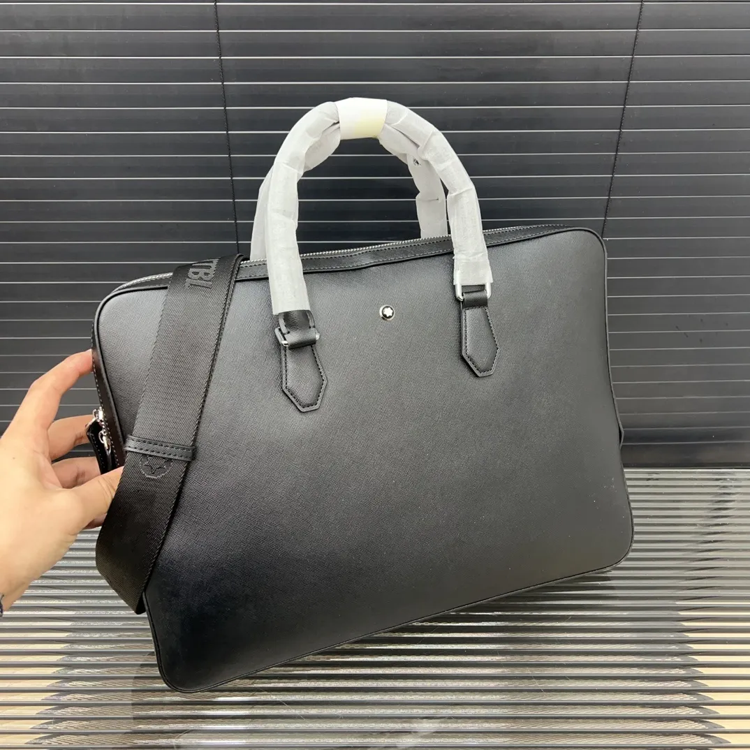 Mens Briefcases Designer Laptop Bags Computer Business Bag Zipper Messenger Totes Multifunctional Handbag Black Luxury Tote Bag Solid Color Bag