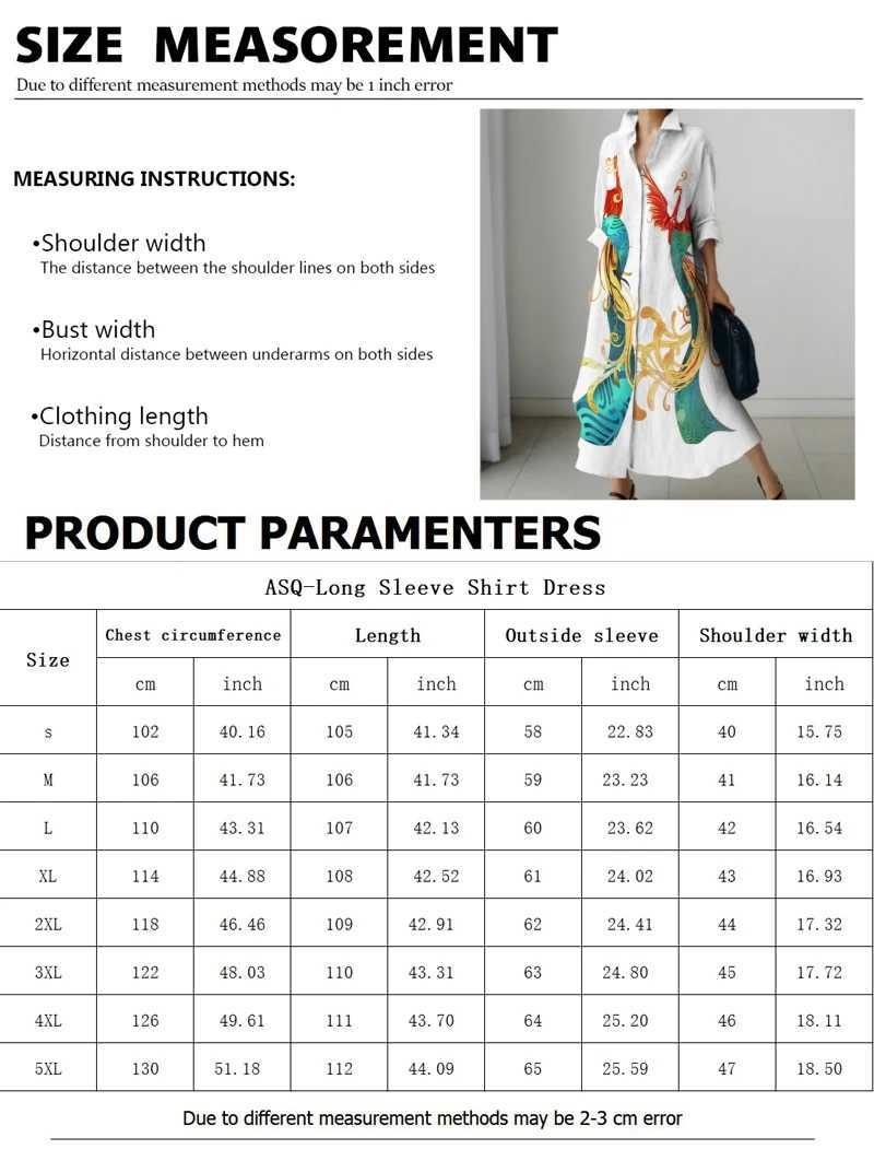2023 Autumn New Printed Retro Skinny Dress Womens Senior Loose Casual Straight Long Novelty Mudman Printed Colorful Shirt DressXJ250514