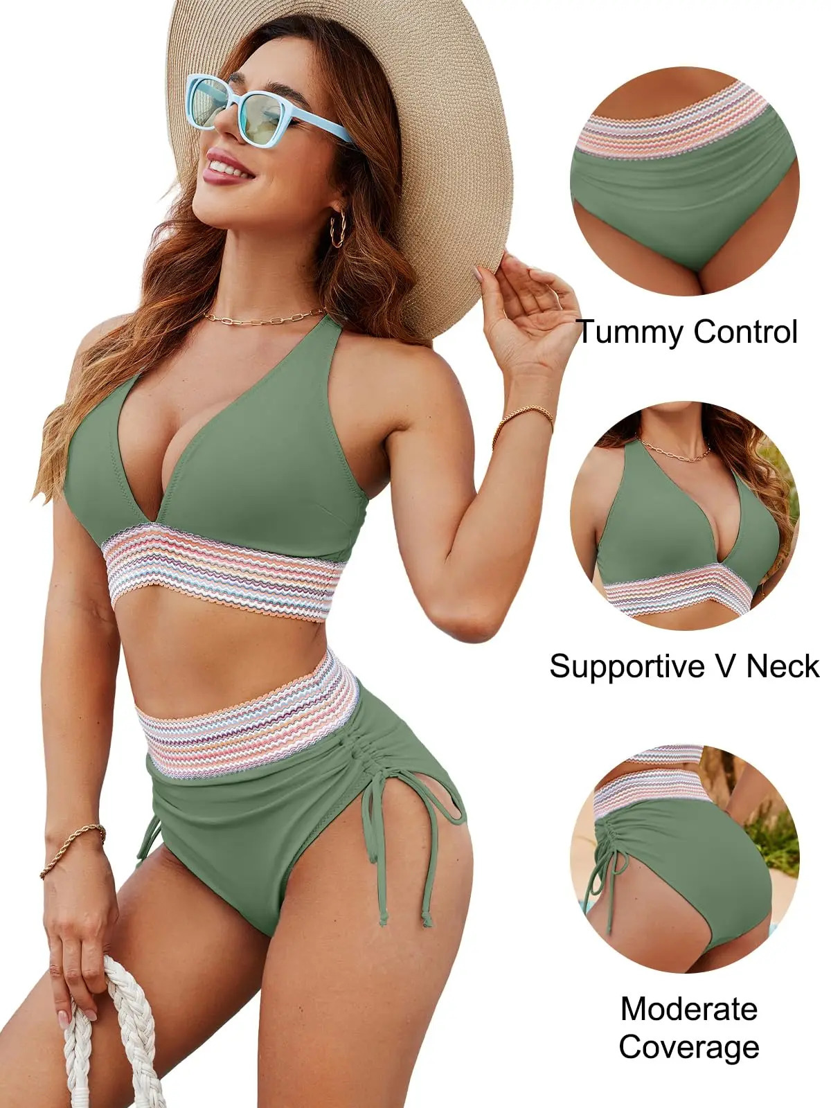 Swim Mod Women Fashion Solid Yellow Ruched Sexy Bikini Set Summer Beach Wear 250509