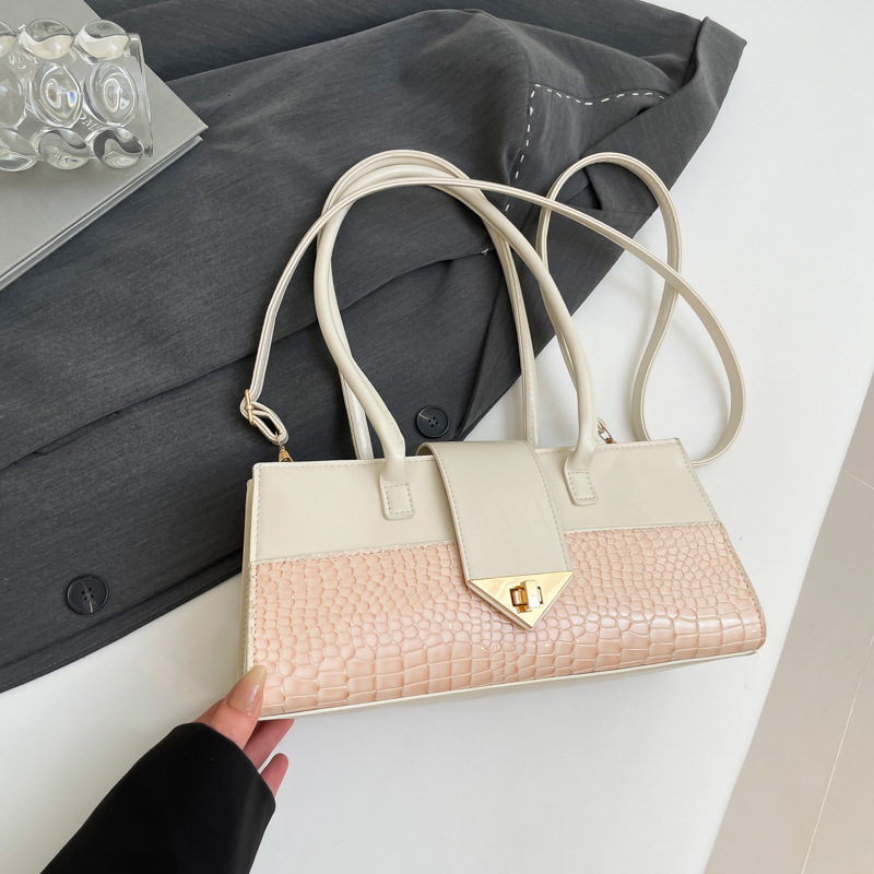 This Luxury Bag Year's Popular New Free Delivery Designer Bag Women's Bag 2025 Spring And Summer New Fashion Crocodile Pattern Splicing Hand