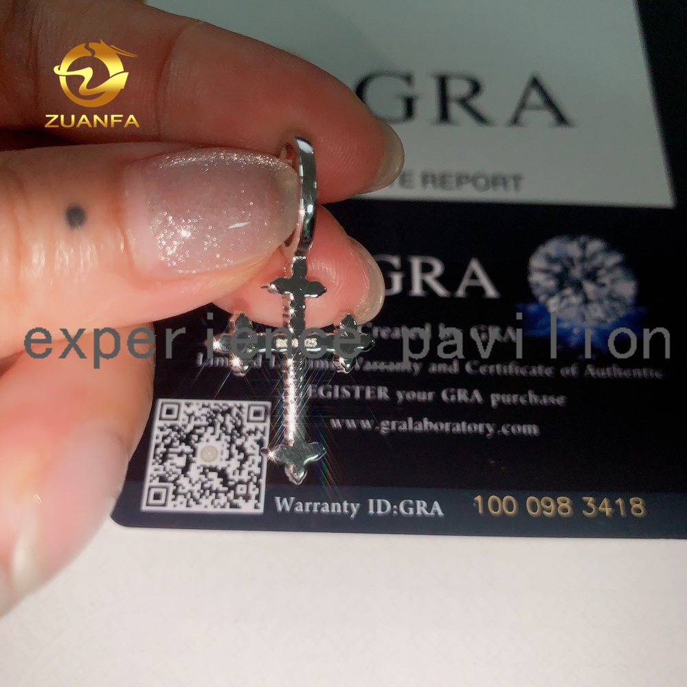 Ready Stocks Tiny Cross Pendant Religious Jewelry Moissanite Pendants Iced Out Diamonds Custom Moissanite Pendant