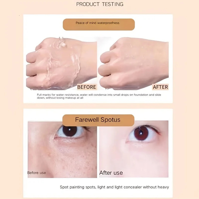 Full Coverage Concealer Foundation Cream Cover Dark Circles Spots Dark Circles Contour Concealer Palette Makeup Cosmetics 250512