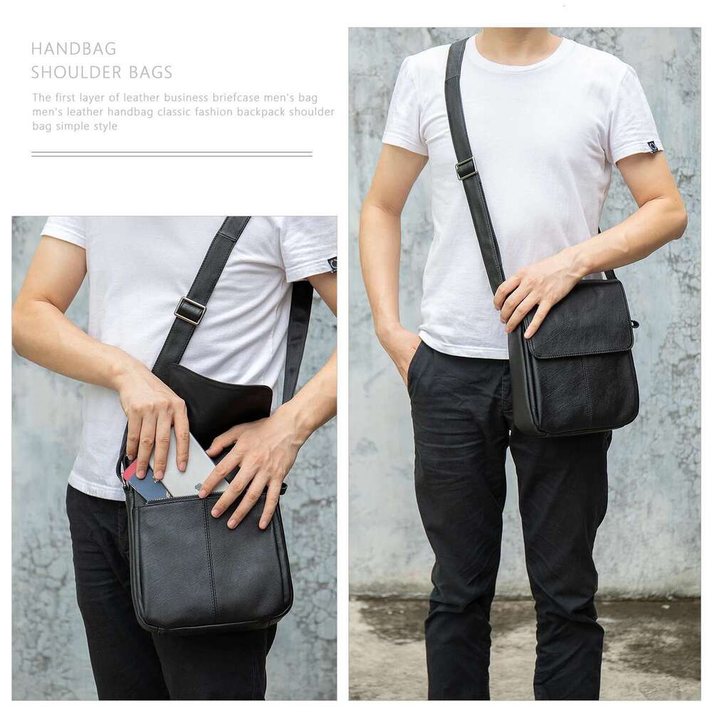 WESTAL Designer Satchel Men's Shoulder Bags Handbag Men Leather Man Messenger Bag
