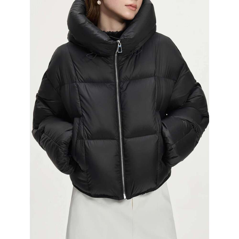 FSLE 168G Filling Amount 4 Color Short Chic Coat For Female 2024 Winter Fashion Hooded Warm Down Jacket 24Fs14134