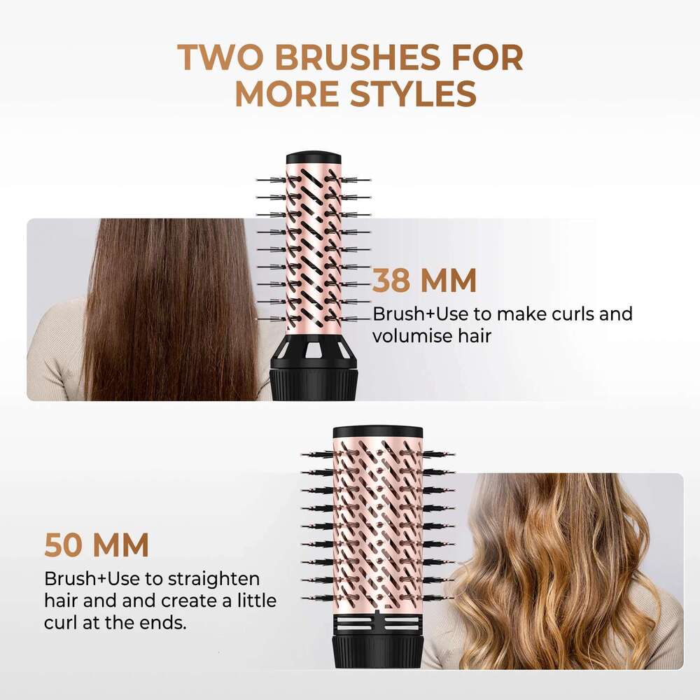 Blow Brush One, 5 in 1 Hair Dryer and Styler Volumizer for Drying Straightening Curling