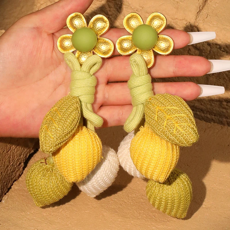 Statement Flower Fruits Dangle Earrings Exaggerated Earrings Handmade For Women Wedding Party Jewelry 250514