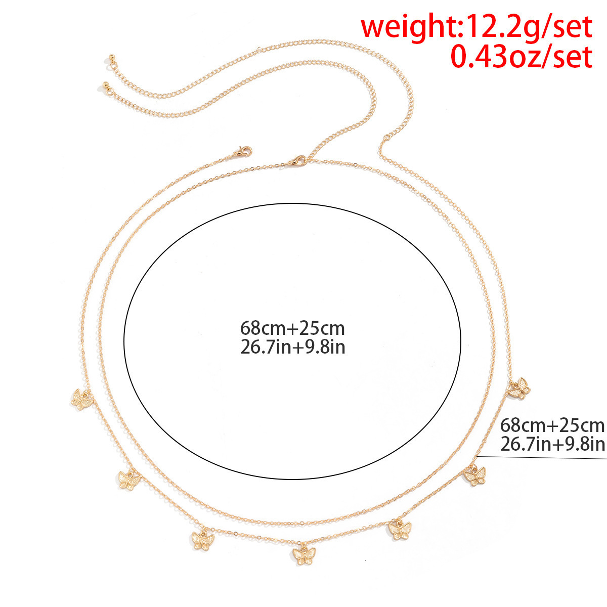 Fashion and fashion accessories, exquisite butterfly tassel chain, summer street photography, sexy body chain waist accessories