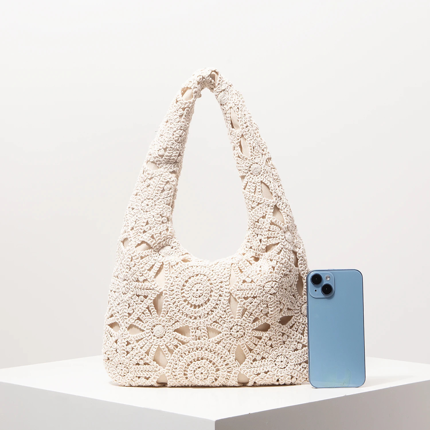 Pattern Hollow Woven Shoulder BagBohemia Straw Beach Bag Crochel SetPremium Style Travel Must HavesVacation Outfits Women 250514