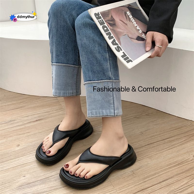 New clamp foot for women Y2 style fashionable home, indoor bathroom, shower, simple and comfortable flip flops ddmythur