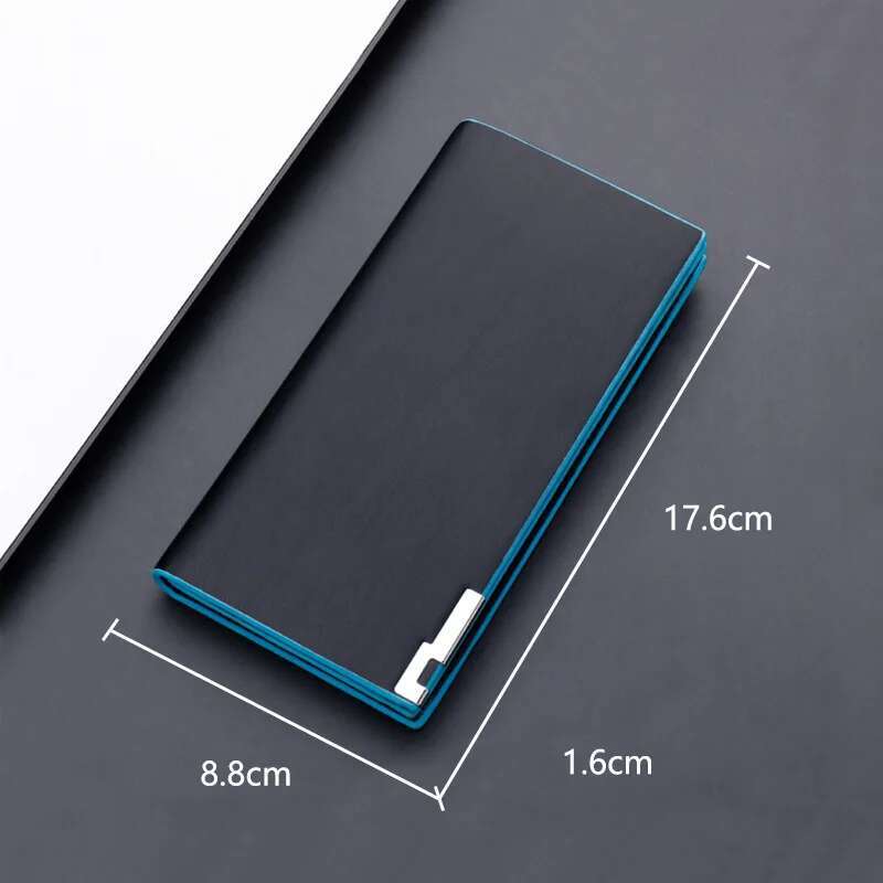 Fashion Multiple Card Slots Men's Slim Long Thin Mens Designer Wallet Men with Coins Bag