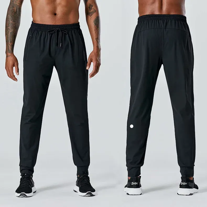 Men's Jogger Long Pants Mens Casual Elastic Waist fitness Sport Yoga Outfit Quick Dry Drawstring Gym Zipper Pockets Sweatpants Trousers