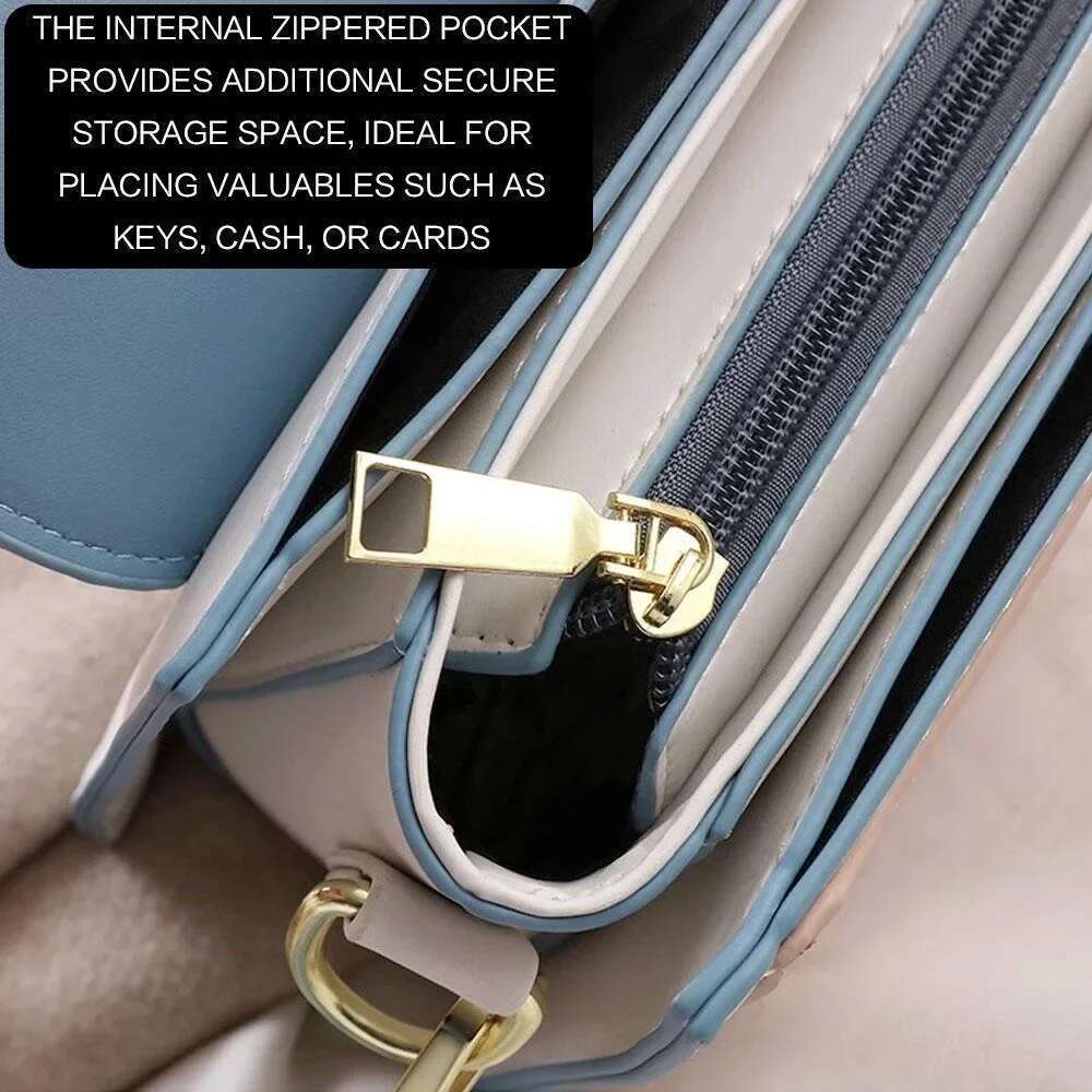 Small Square with 2 Adjustable Straps, Stylish Single Shoulder & Crossbody Bag for Work or Casual