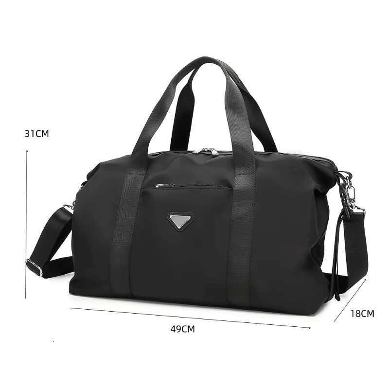 Simple Solid Travel Handbags Oxford Large Capacity Top-Handle Multifunction Men Crossbody Shoulder Bags Laptop Bag