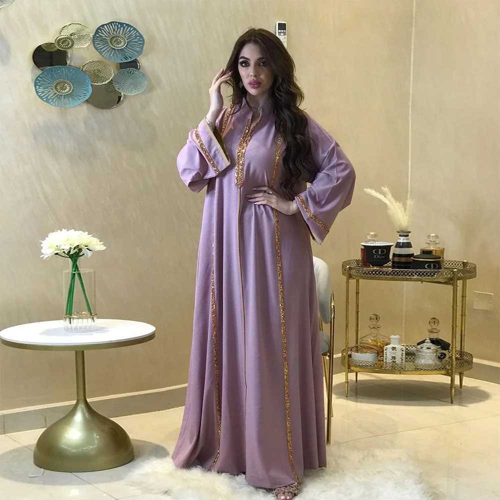 Eid Morocco Muslim Party Dresses Dubai Women Abaya Ramadan Turkey Islamic Vestidos Elegant Kaftan Arab Evening Caftan Long Gown X250514