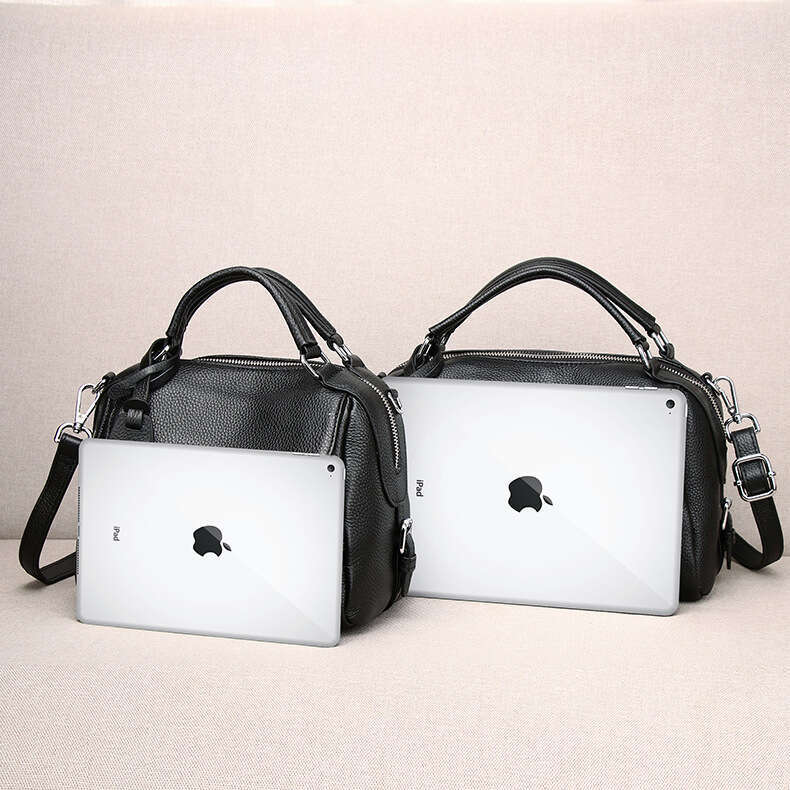 Tote Bag Real New Handbag Shoulder Lychee Pattern Top Layer Cowhide Crossbody Fashionable Casual Soft Leather Women S Bag KQ