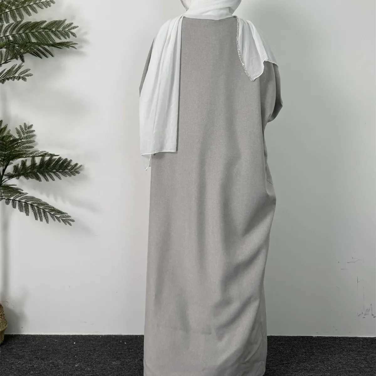 Muslim Open Front Abaya Long Slve Maxi Length Dress Womens Clothing Muslim Cardigan Abayas Out Kaftans Women Jilbabs X250514