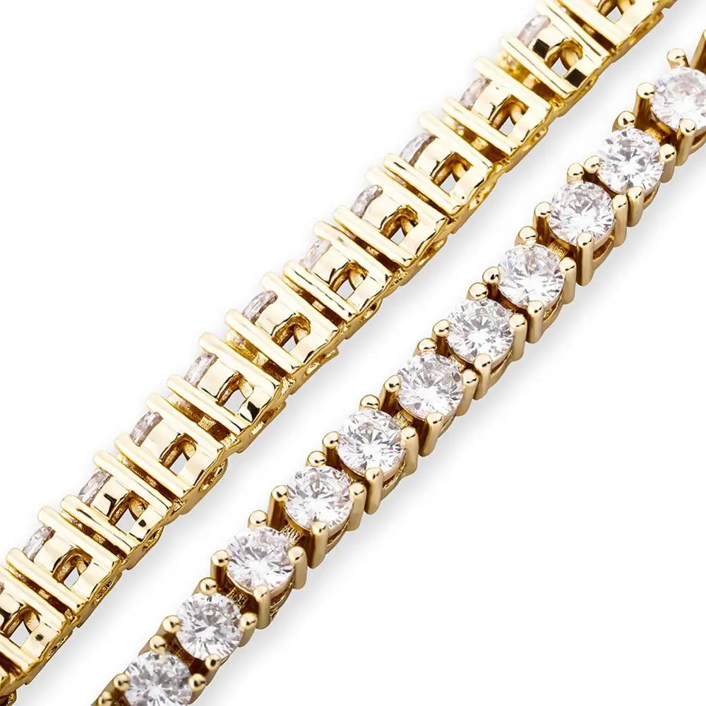 TOPGRILLZ Women Anklet 3mm Row Tennis Cubic Zirconia Anklet Choker Hip Hop Fashion Charm Jewelry For Gift Can Adjustable 250513