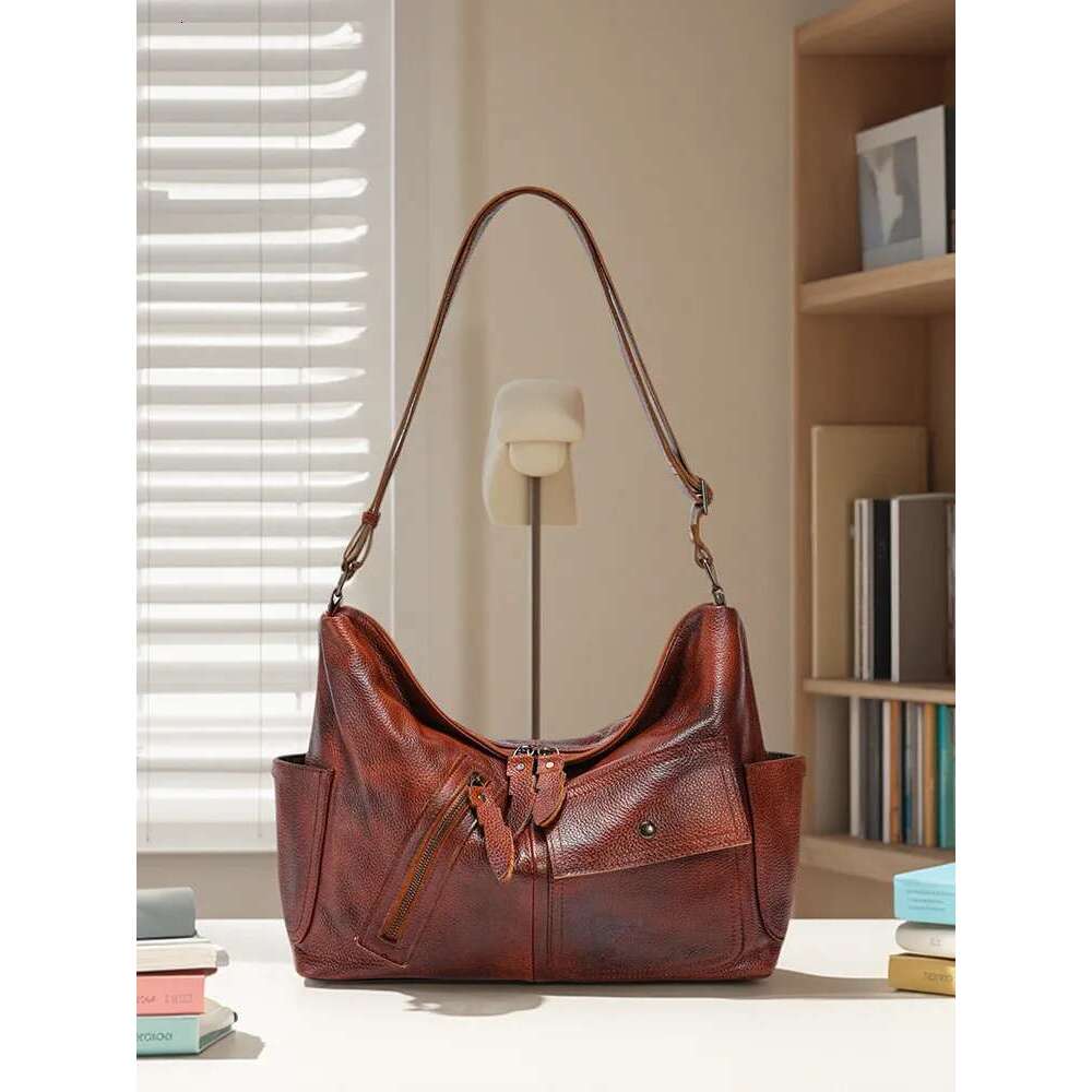 Retro Soft Leather Large Capacity Multi-carry Adjustable Shoulder Messenger Bag Brand Design Backpack Motorcycle Tote Handbag