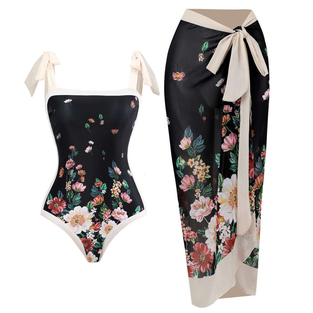 Swimsuit for women European and American one-piece retro swimsuit selling hot item a h k set 2025 temperament versatile new trend clothing ins