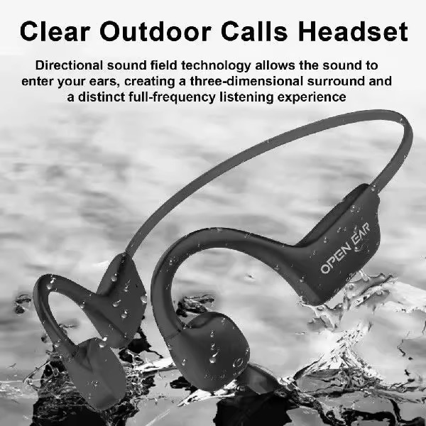 AS22 Professional Bone Conduction Sport Headphones | BT5.2 | IPX5 Waterproof | 9H Playtime | Open-Ear Design for Safe Sports