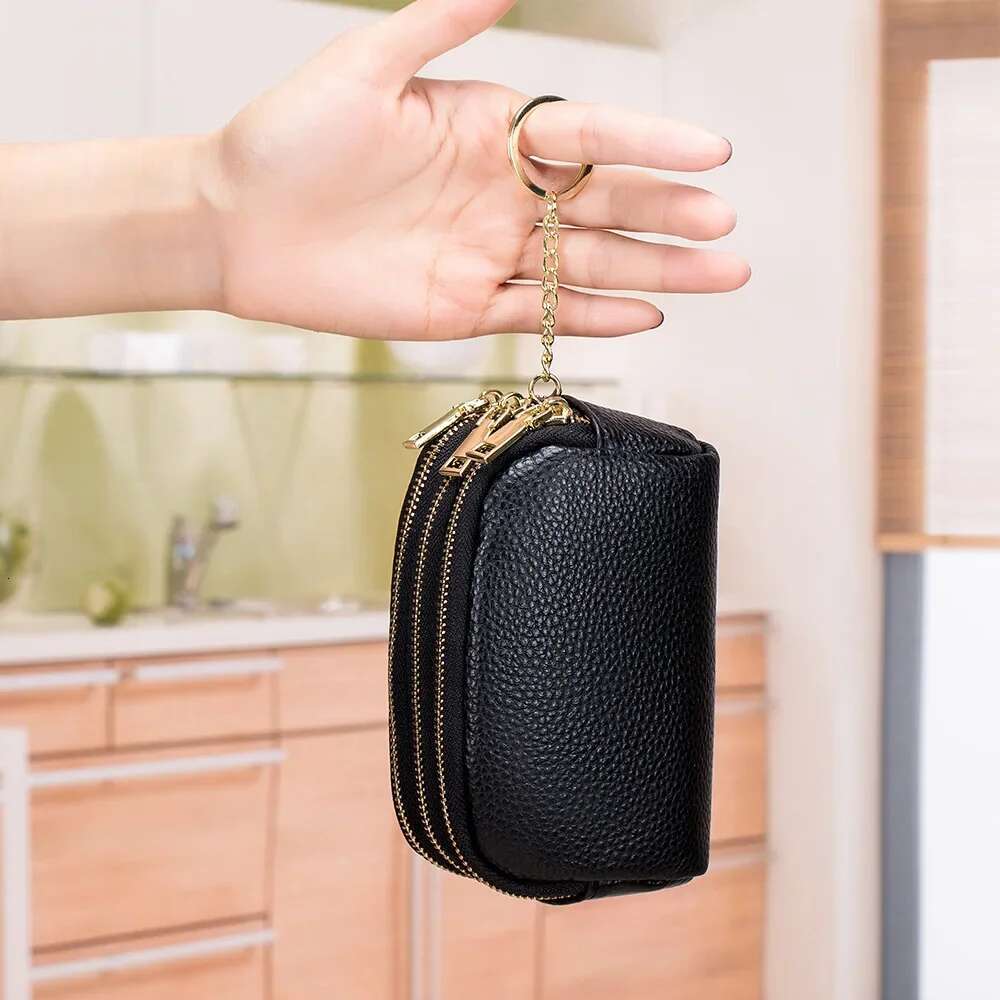 New Genuine Leather Wallets Double layer Cowhide Purses Multifunctional Large Capacity Coin Purse for Women Dropshipping