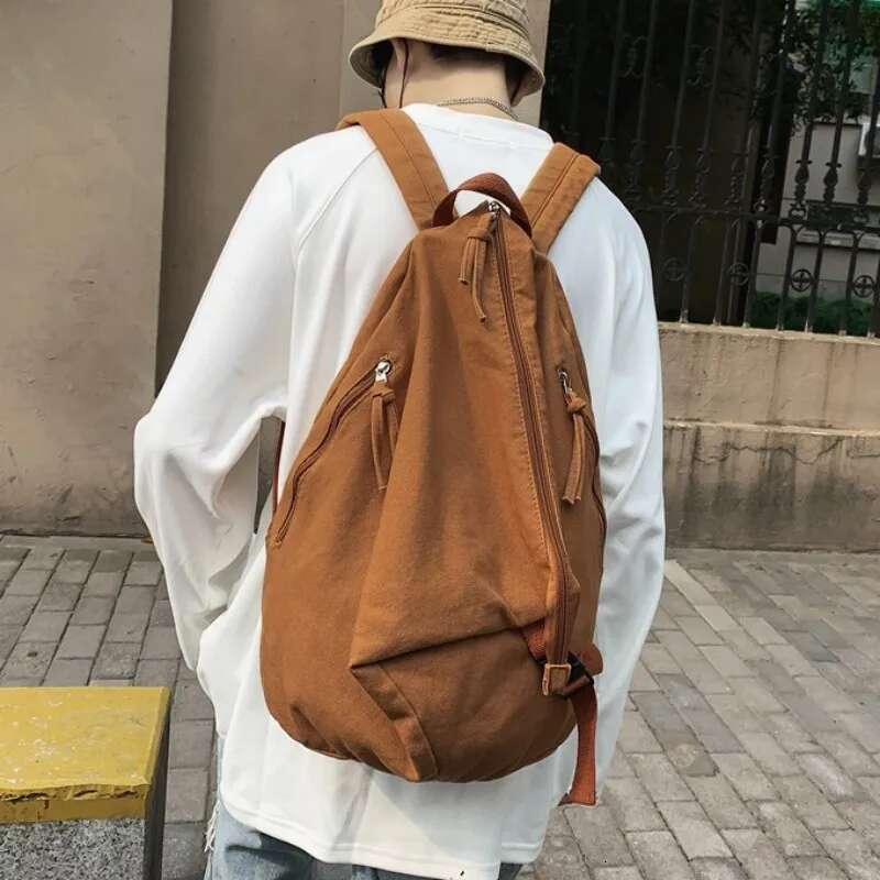 Designer Bag 2025 Solid Color Backpack Women 2023 Wash Canvas Teenagers Girls For School Bags Travel Men Backpack Large Capacity Daypack Bag Luxury Ba