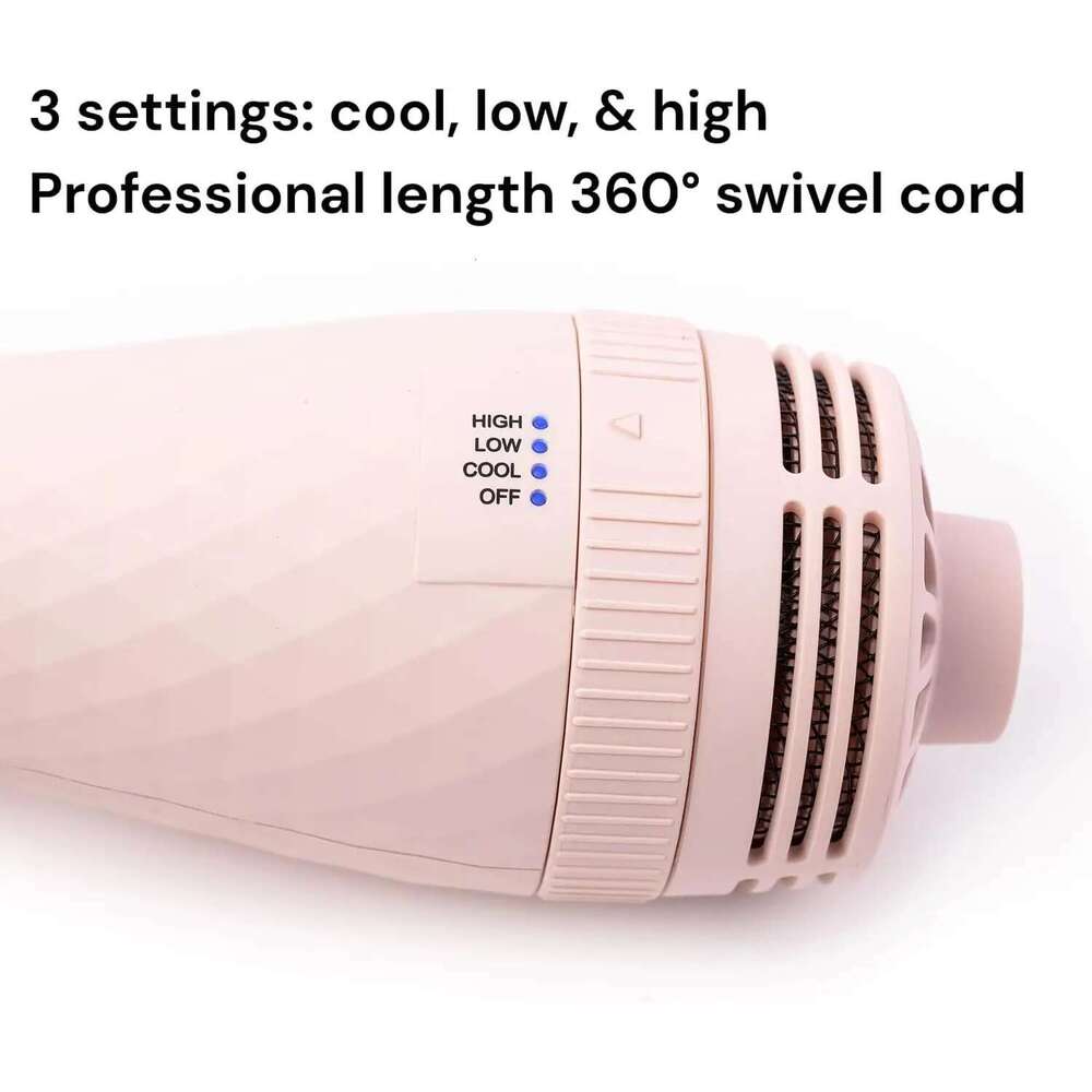 2-in-1Titanium Blow Dryer Brush|Hot Air Brush in One with Oval Barrel|Hair Styler Smooth Frizz-Free Results for All Hair