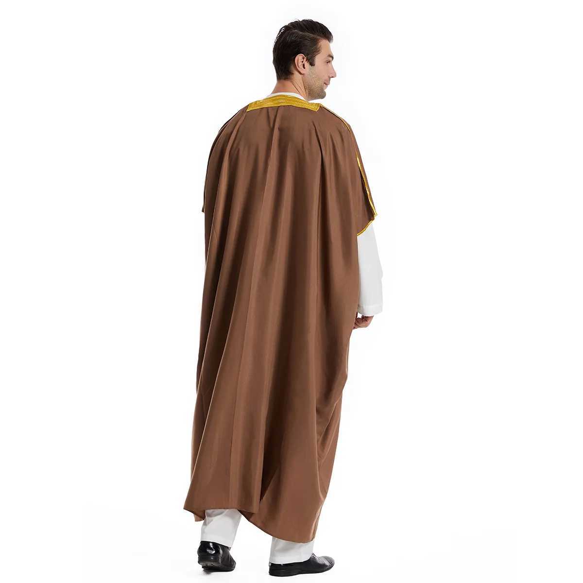 2025 Muslim Arab Men Thobe Thawb Caftan Eid Jubba Thobe Mens Cardigan Abaya Long Dress Ramadan Robe Saudi Arab Musulman Caftan Dubai X2505141
