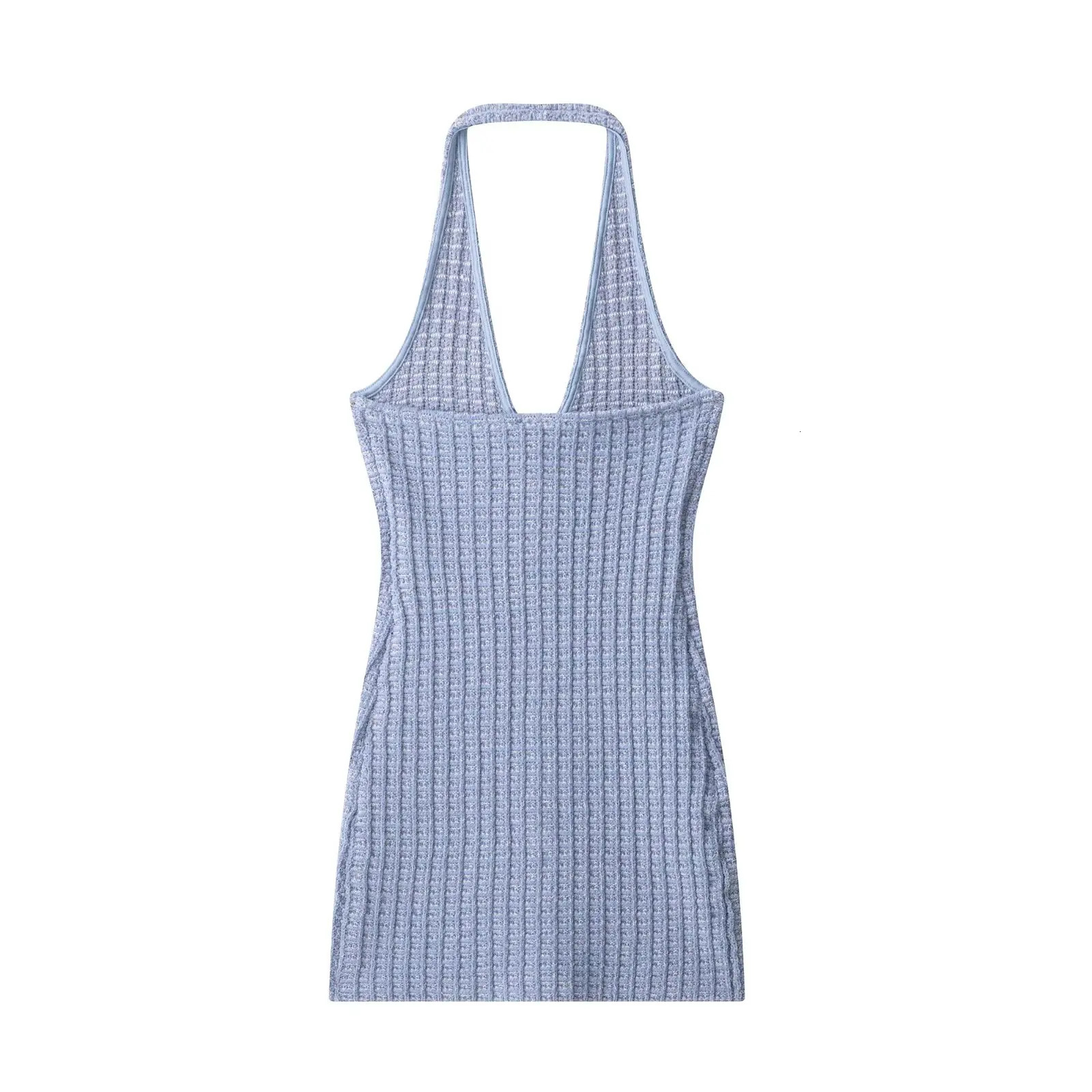 UNIZERA womens dress with elastic neck collar solid color slim fit and slimming temperament summer 250514